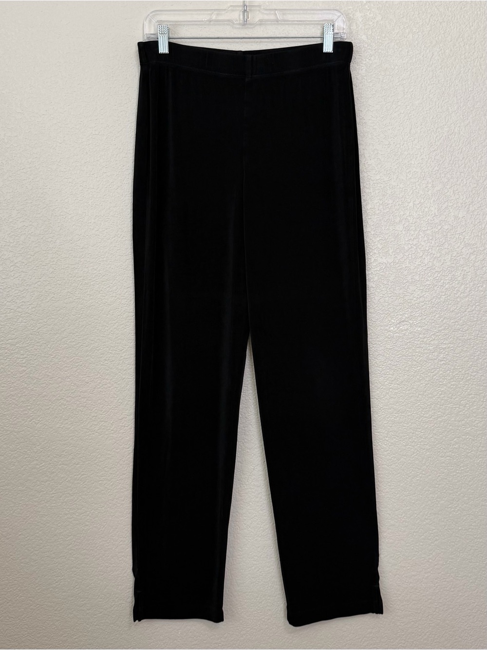 Chico's Travelers Black Stretchy Easy Pull-On Pants, Size 1R (Medium)